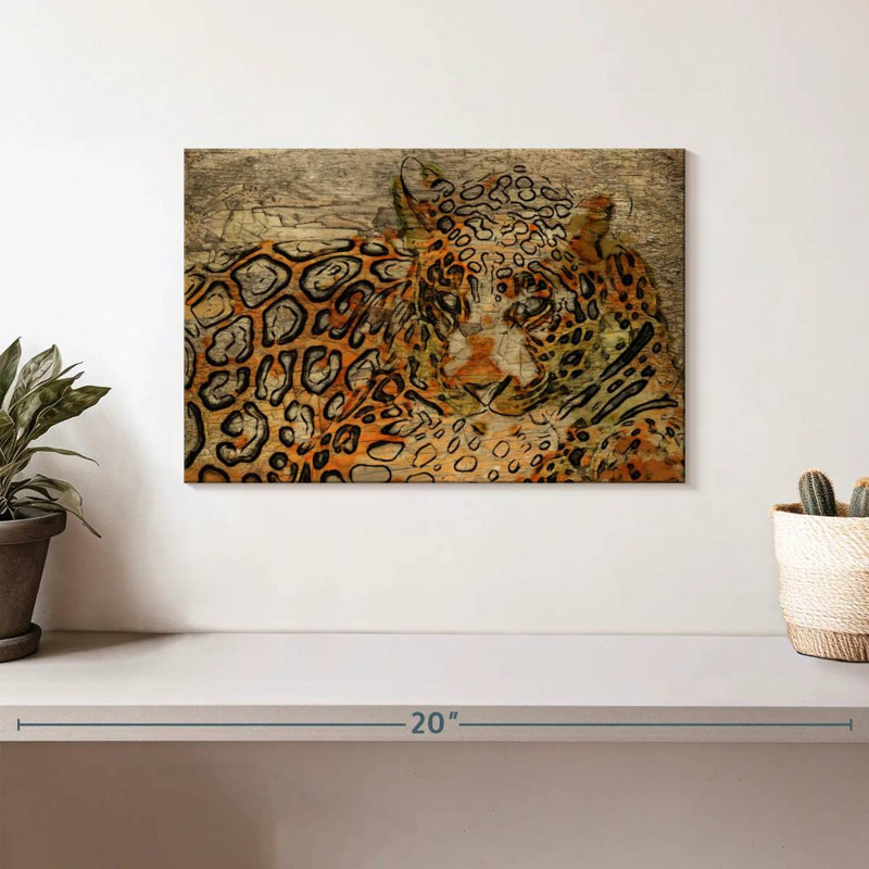 Brampt Wild Cat Skin, 8" H x 12" W