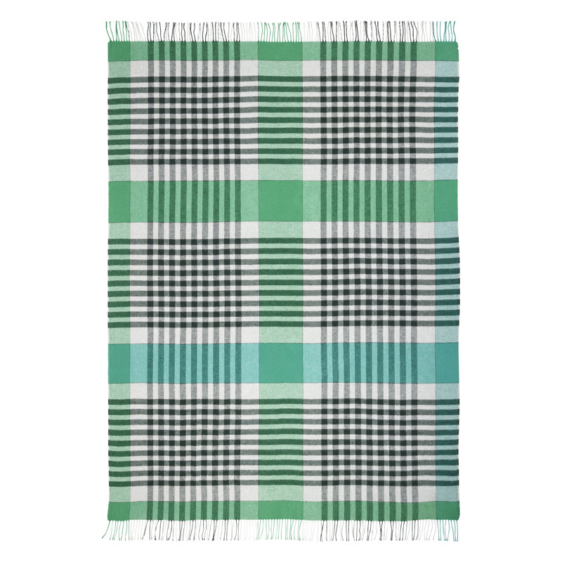 Bankura Emerald Throw, Gray Checkered