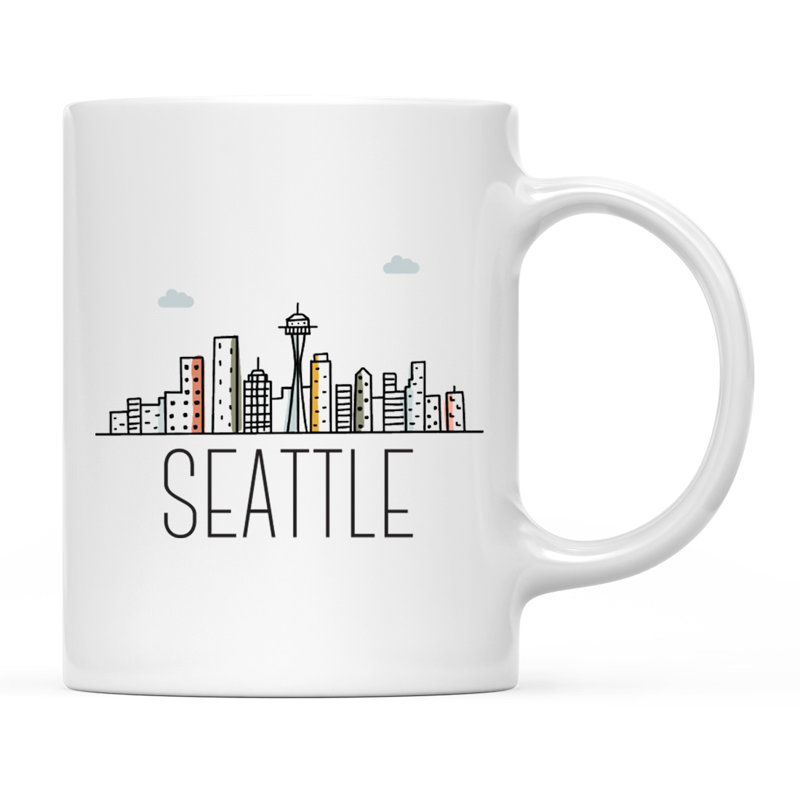 Tasse à café Colorful City Skyline, Seattle