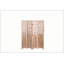 Paravent en bois massif naturel à 4 panneaux pour une décoration intérieure et une intimité polyvalentes, l 55,2 po x H 65 po
