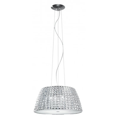 Ann 6 - Light Chrome Crystal Pendant