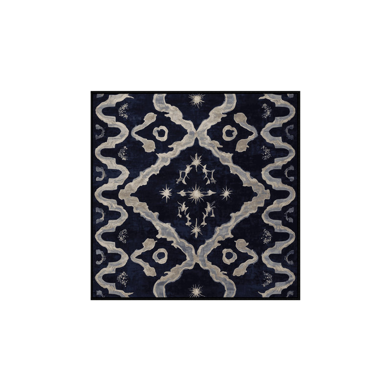 Machine Washable Gray Area Rug, Square 7'