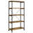 2-Piece Computer Desk & Bookcase, Rustic Nutmeg