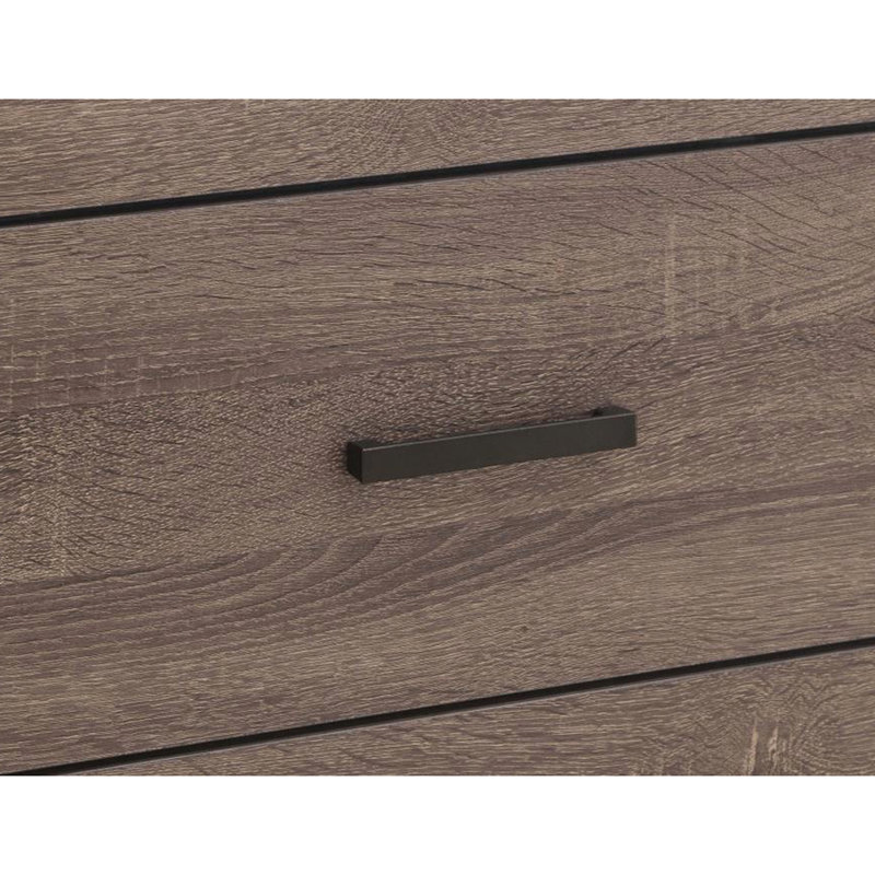 Élégante table de chevet 2 en chêne avec poignées de tiroir de couleur 2 tiroirs