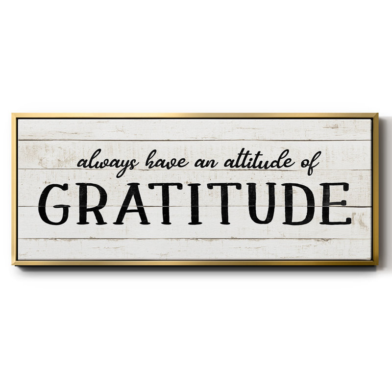 Attitude Gratitude- Framed Canvas