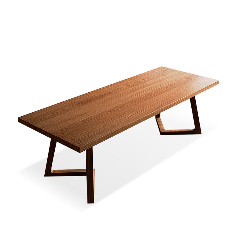 Tan Rectangular Solid Wood Butterfly Leaf  Dining Table, 29.53”H x 94.49”L x 37.4”W