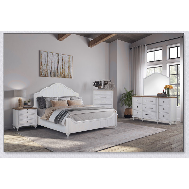 Élégant miroir arqué avec une finition en ciment doux et un placage de mindi durable, parfait pour un décor moderne et traditionnel.
