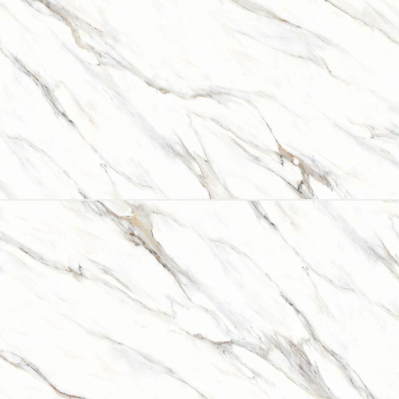  Carreau en porcelaine dorée Calacatta 24 po x 48 po Monarch Oro Borghini, Borghini mat