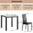 Faux Marble Dining Table Set 3 Piece, Modern Small Kitchen Table with 2 PU Upholstered Chairs, Space-Saving Square Set for Apartment-332719253