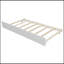 Lit plateforme simple avec lit gigogne, blanc