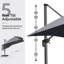 Parasol en porte-à-faux carré 10 'avec base et rotation à 360 degrés-1876413345
