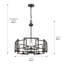 Lustre tambour unique à 5 lumières Newlin-299951490