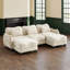 Canapé de coin avec deux poufs amovibles et trois coussins lombaires-1815959298