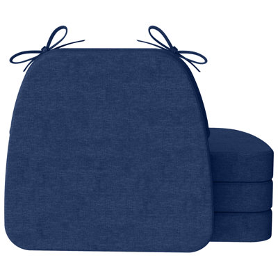 17" x 16" x 2" Indoor D-shaped Kitchen Dining Chair Seat Cushion
