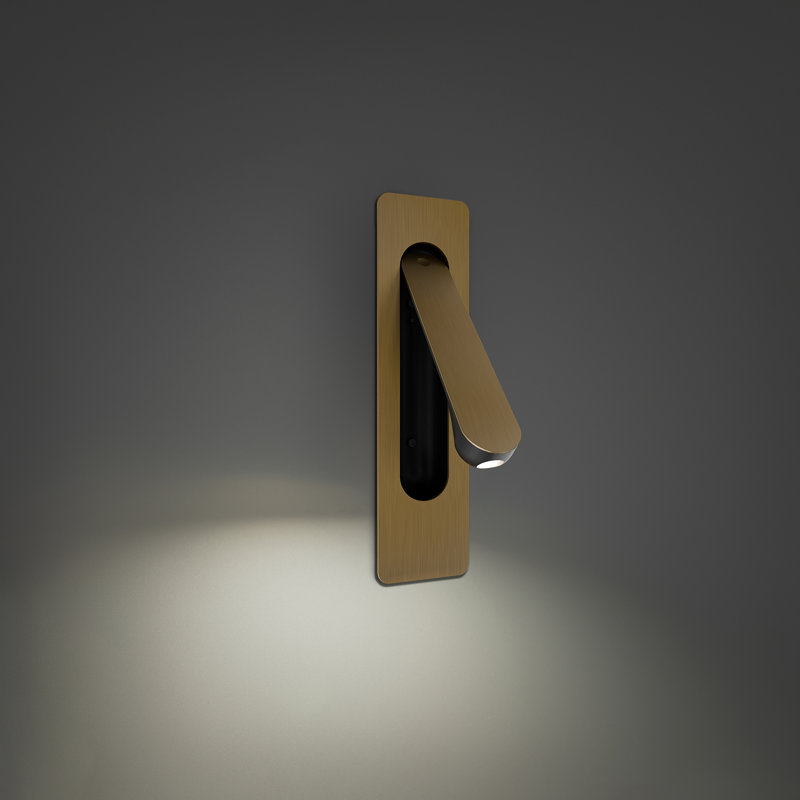 Lampe de lecture à DEL réglable Line Up, température de couleur 3000K, Laiton vieilli