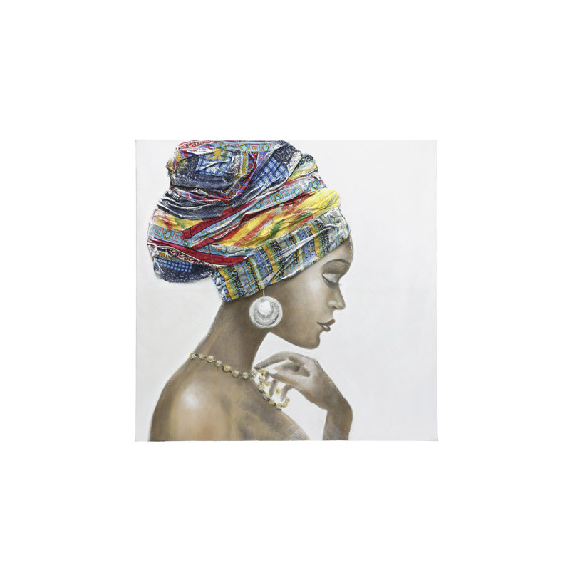 African Beauty - Wrapped Canvas Painting