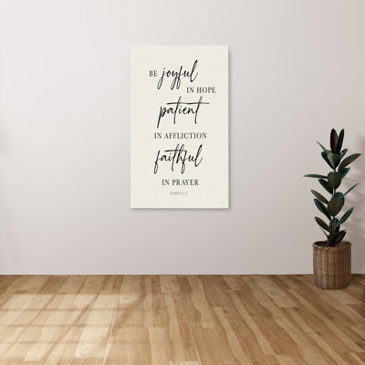 "Be Joyful in Hope" par Natalie Carpentieri, reproduction sur toile