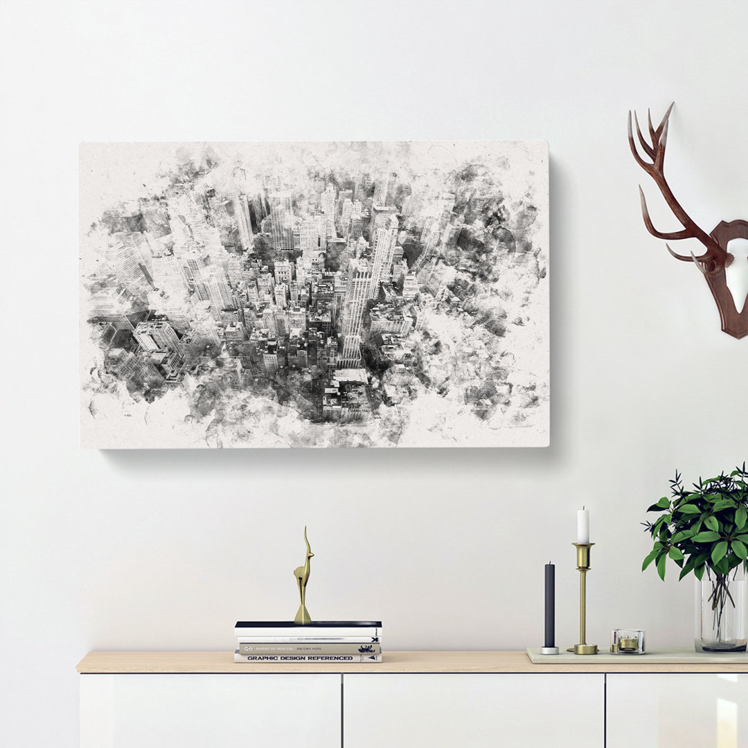 Birds Eye View Of New York City - Wrapped Canvas