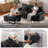 Oversized Sofa With Movable Ottoman For Living Room-1118092579