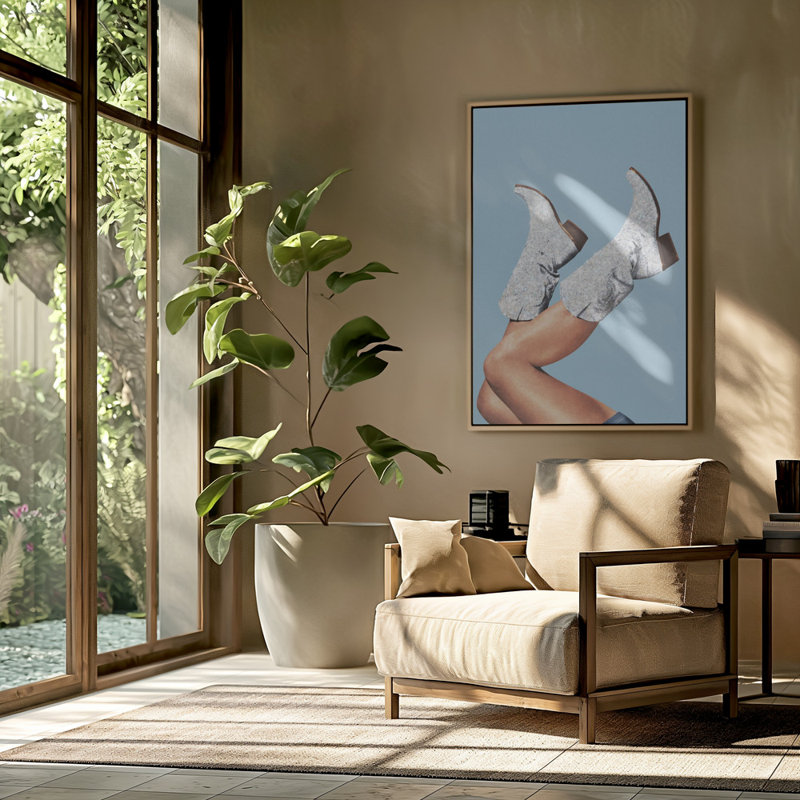 "Ces bottes scintillantes", art mural encadré, Blanc, H 14 po x l 10 po
