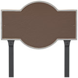 Canterbury Rectangle One Line Standard Address Sign Plaque with Lawn Stakes