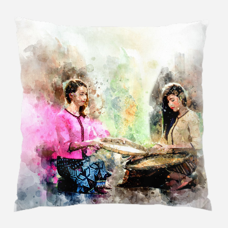 Coussin Pullum, Micro suède, Intérieur