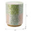 Cylindrical Side Table, Traditional Elegance, 14X14x18 Inches, 13.2 Lbs, Table /Pink Accent Coastal Mystique, 14X14x18",