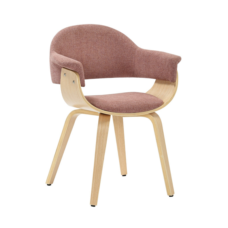 45.5cm H Polyester Blend Upholstered Round Back Armchair, Merlot