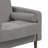 Iliana Upholstered Light Gray Corduroy Square Arm Tufted Club Chair with 2 Pillows-1429064855