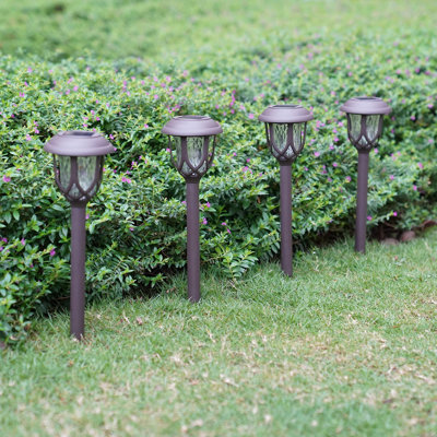 4'' Solar Powered Integrated LED Outdoor Floor Lamp