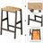 3 Pcs Dining Table Set, Rustic Retro Breakfast Table Dining Stools, Kitchen Table Set-1787308328-1787308330
