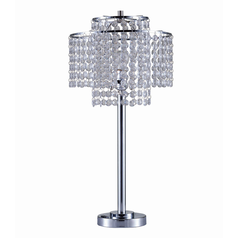 Lampe de commode 26 po avec USB Aelia, Argent