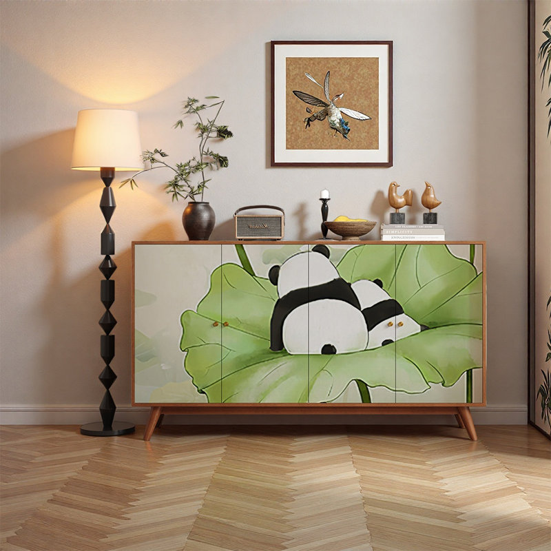 New Chinese Artistic Wood Sideboard