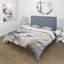 Ensemble de housse de couette en microfibre / polyester Delicate Grey Flowers IV Bedding-1252592446