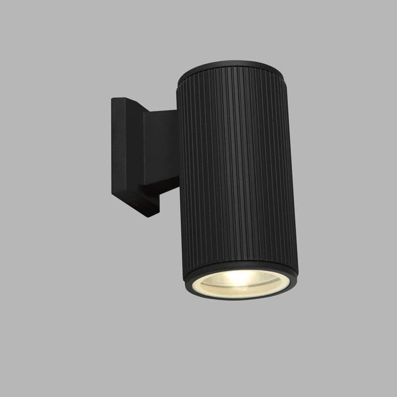Cliburn 21.5cm H Outdoor Armed Sconce, Black
