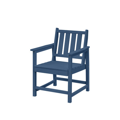 SeeHill HDPE Outdoor Dining Chair, All-Weather HDPE Patio Dining Chair with Armrest, Heavy Duty HDPE Outdoor Armchair Patio Furniture for Porch, Deck, Garden, Poolside