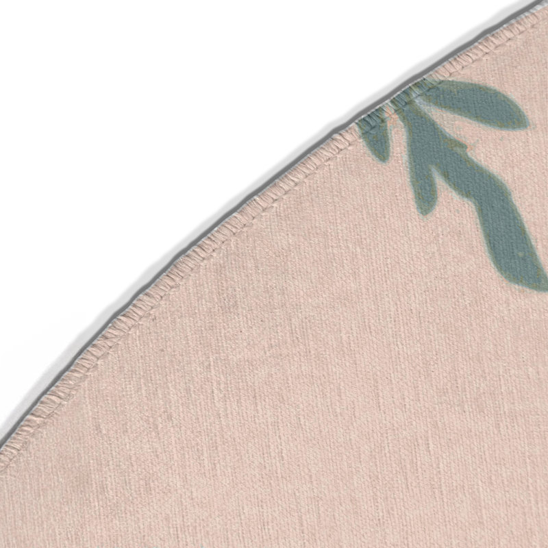 Tapis intérieur et extérieur Blush Petals, Rond 5 pi