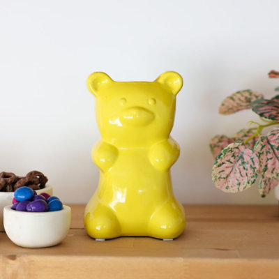 6.75"H YL Ceramic Gummy Bear Vase 4.25*3.25*6.75