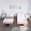 Lits superposés en métal peu encombrants, design rose moderne avec rangement