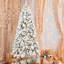 Arbre de Noël 4 pi avec 150 lumières à DEL blanc chaud - 350 pointes, PVC enneigé et branches à aiguilles dures, conception à charnières pour une installation facile, support en métal robuste - arbre de vacances complet et réaliste-2109429065