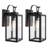 Schock 1-Light Matte Black Outdoor Wall Lantern（Set of 2）-2043978128
