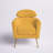 Demetrius 30'' W Barrel Armchair with Flared Metal Feet-69491129