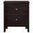 Garrett Cappuccino 2-Drawer Rectangular Nightstand-403779857