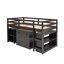 Lit mezzanine bas avec armoire et bureau portatif-552142953