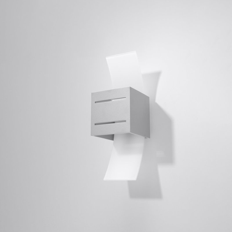 Loreto Plastic Flush Mounted Sconce, Grey