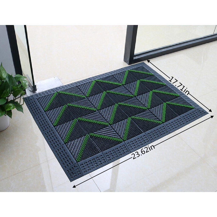 Non-Slip Geometric Outdoor Doormat