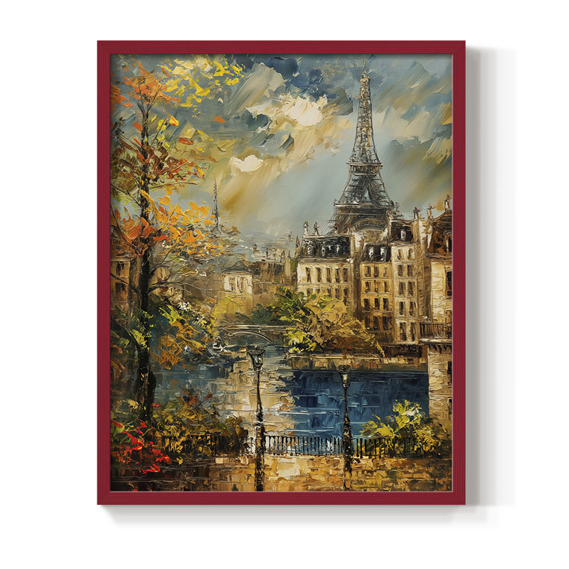 " LANDSCAPES Series CCCLXVI ", 15" H x 12" W, Red