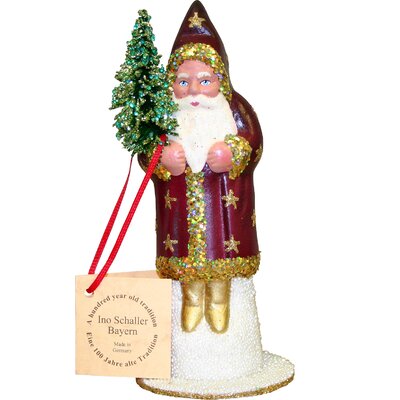 Schaller Paper Mache Candy Container Santa with Star -  Alexander Taron, 111529