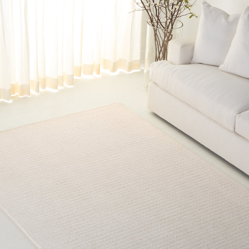 Lrl 6930 Hand Tufted 85% Wool; 15% Cotton Geometric Rug, Rectangle 5' x 8'