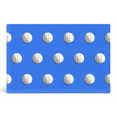 Motif de volleyball sur toile bleue - paysage